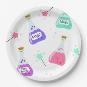 Magic Fairy Party Girl's Birthday Celebration Paper Plate