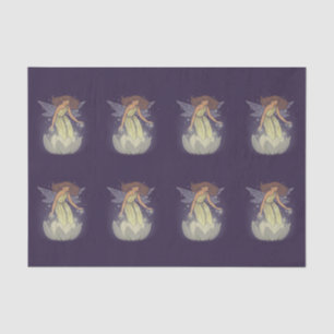 Magic Fairy White Flower Glow Fantasy Art Tissue Paper