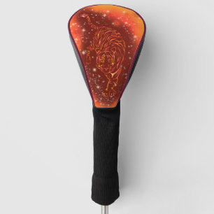 Magic Fire Tiger Running At Galaxy Starry Night Golf Head Cover