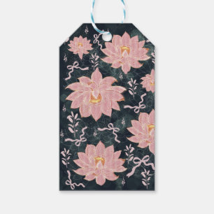 Magic florals with glitter design gift tags