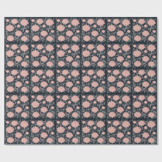 Magic florals with glitter design wrapping paper