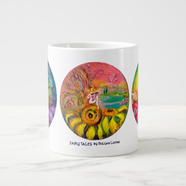 MAGIC FLOWER FAIRIES Fantasy Large Coffee Mug (Front)