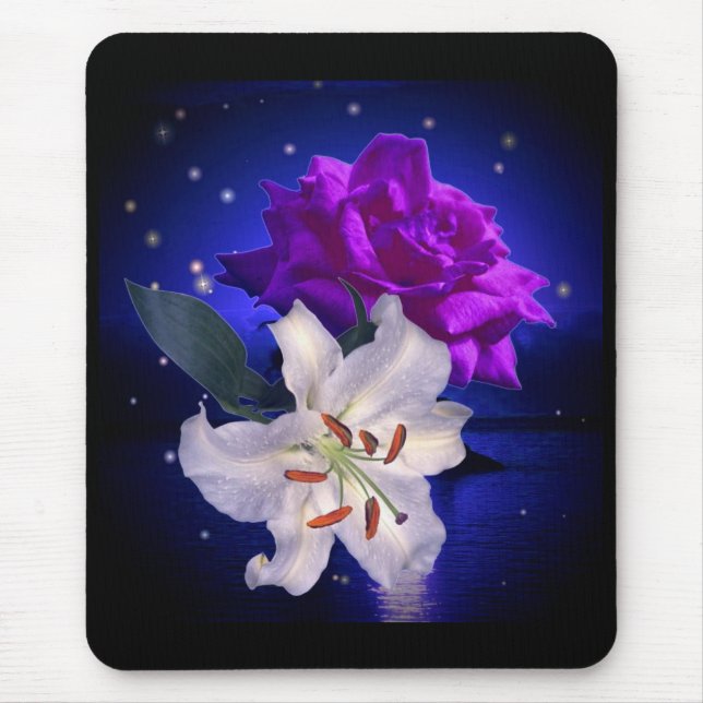 Magic Flowers Mouse Pad (Front)