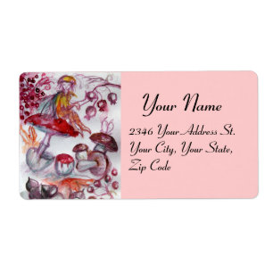 MAGIC FOLLET ,MUSHROOMS Pink White Floral Fantasy