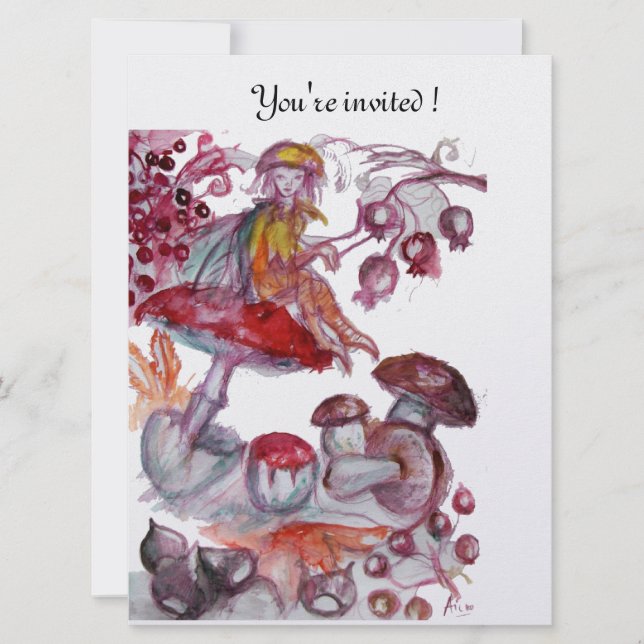 MAGIC FOLLET OF MUSHROOMS INVITATION (Front)