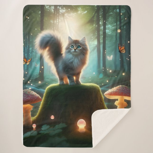 Magic Forest Cat Blanket (Front)