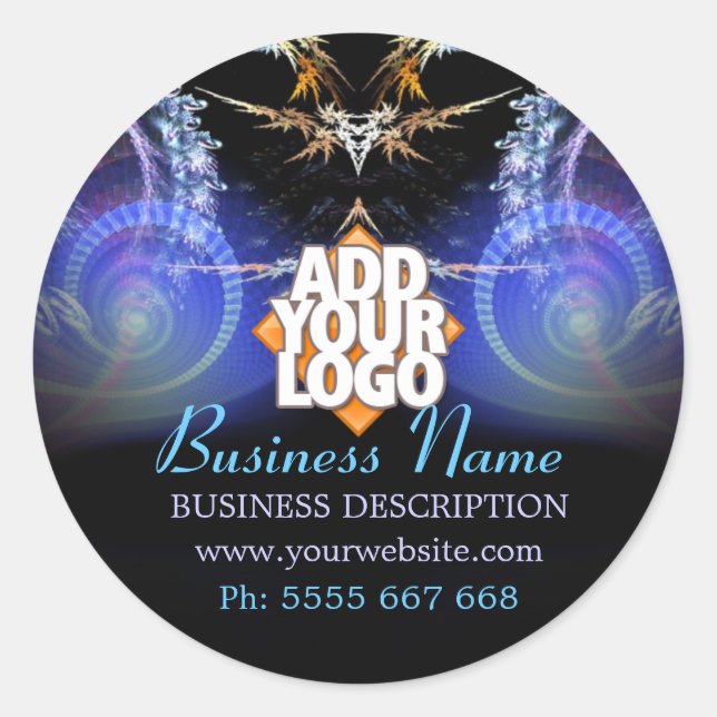 Magic Fractal Shower w/ Logo Business Sticker (Front)