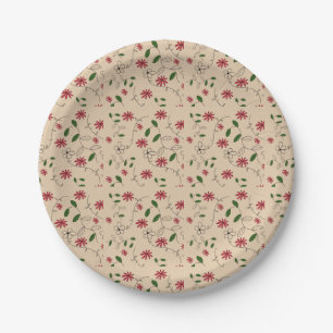 Magic Garden Flower Pattern  Paper Plate