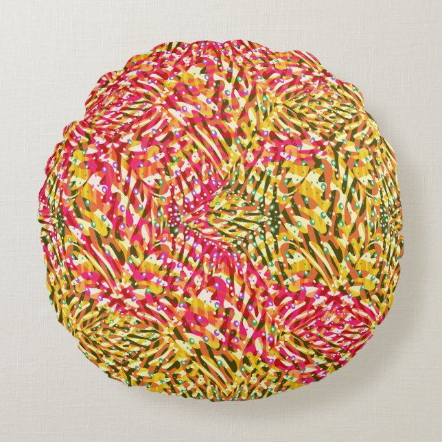 Magic Garden Whisper Round Cushion (Front)