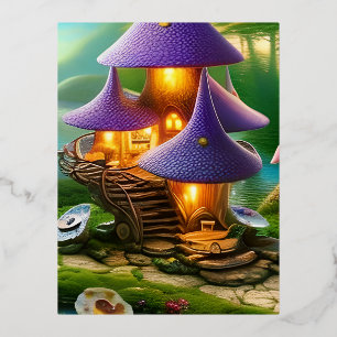 Magic Graphic Foil Holiday Postcard