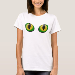 Magic Green Yellow Cat Eyes Girl Woman Tee