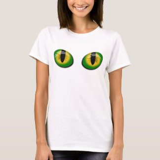 Magic Green Yellow Cat Eyes Girl Woman Tee
