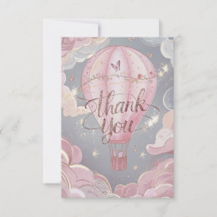 Magic Greeting Hot Air Balloon Thank You Card