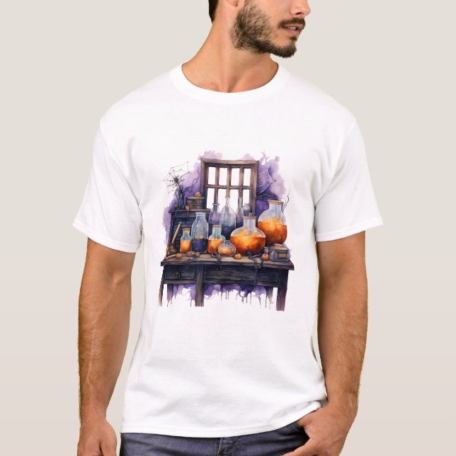 Magic Halloween Laboratory Equipment gift idea  T-Shirt (Front)