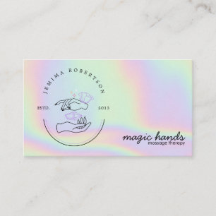 Magic Hands Massage Therapist Esoteric Business Ca Card