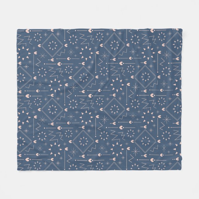 Magic Heart Pattern Fleece Blanket (Front (Horizontal))