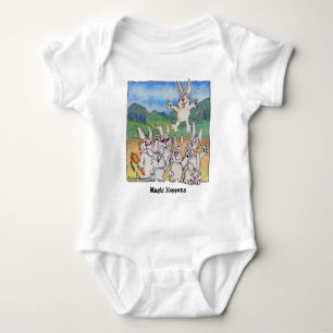 Magic Hoppens Cartoon Bunnies Cute Baby Bodysuit