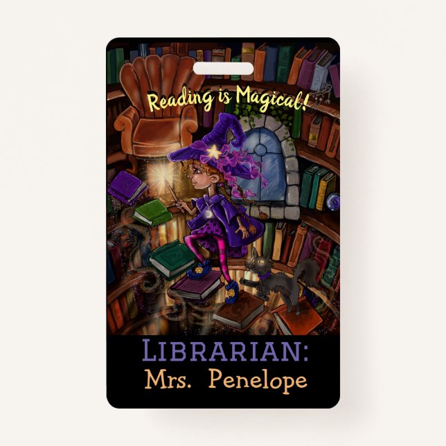 Magic In the Library 'Reading is Magical' ID Badge (Front)