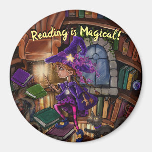 Magic In the Library 'Reading is Magical' Magnet