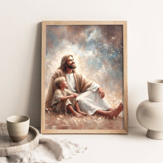 Magic in the Sky, Christian Wall Art, Jesus and  Poster