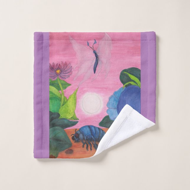 Magic Insect Butterfly Transformation Illustration Wash Cloth (Wash Cloth)