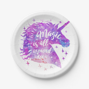 Magic is all around us - Choose background color Paper Plate