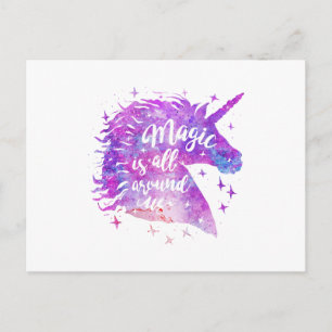 Magic is all around us - Choose background colour Postcard
