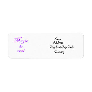 Magic is real-address label
