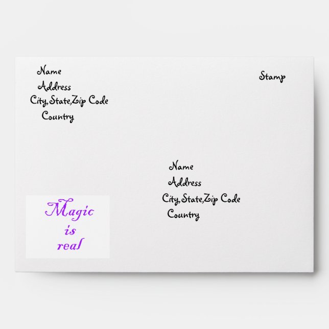 Magic is real-envelope envelope (Front)
