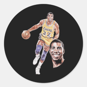 Magic Johnson Art Graphic  Classic Round Sticker