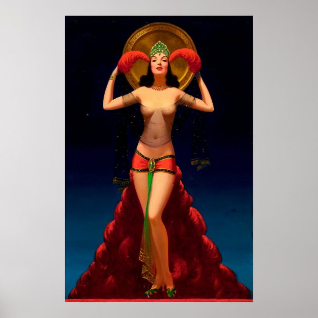 Magic Lady Pulp Pin Up Poster (Front)