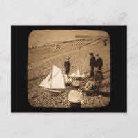 Magic Lantern Slide  Seaside at Dieppe France