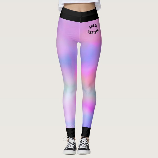 Magic Litmus Pink and blue Trainer Leggings (Front)