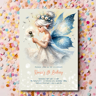 Magic little Fairy silhouette kids birthday Invitation