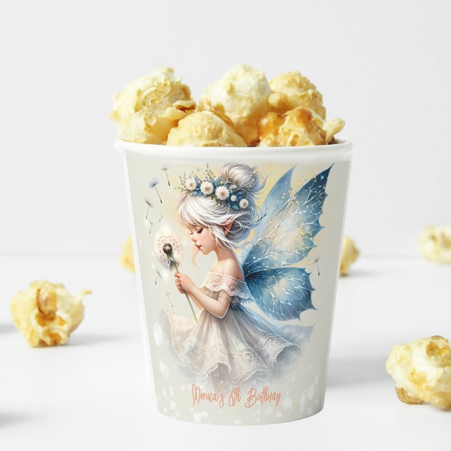 Magic little Fairy silhouette kids birthday Paper Cups (Creator Uploaded)