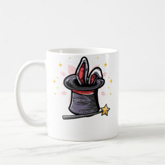 Magic Magician Hat Rabbit In A Hat Magic Wand Coffee Mug
