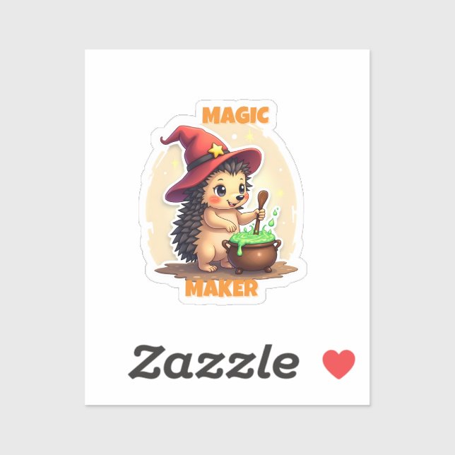 Magic Maker – Cute Hedgehog Sticker (Sheet)