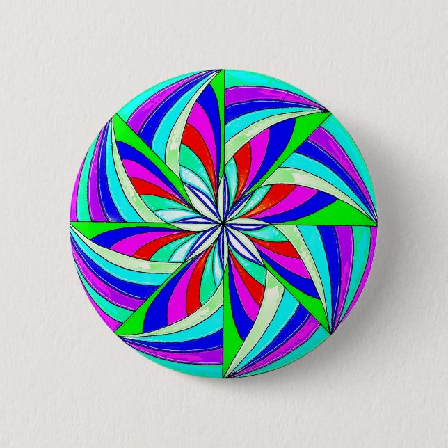 Magic mandala 6 cm round badge (Front)