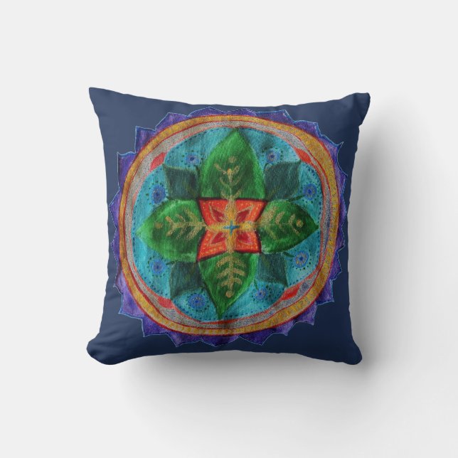 Magic Mandala Throw Cushion 41 cm x 41 cm (Front)