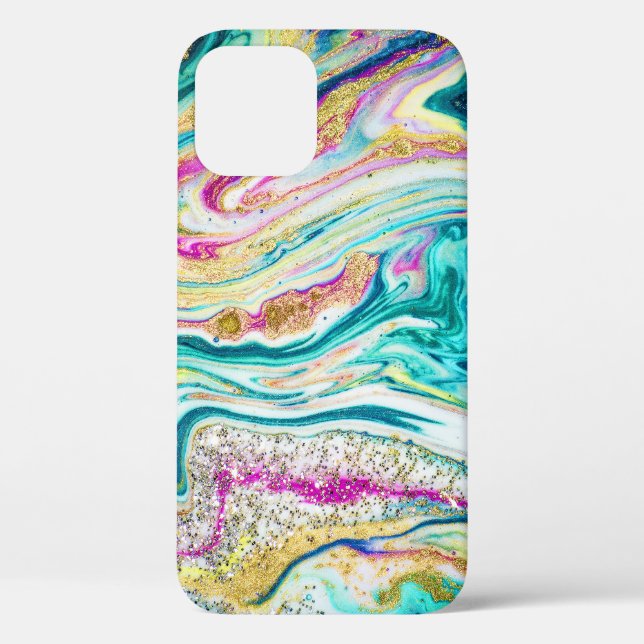 Magic Marbling: Metallic Paint Design. Case-Mate iPhone Case (Back)