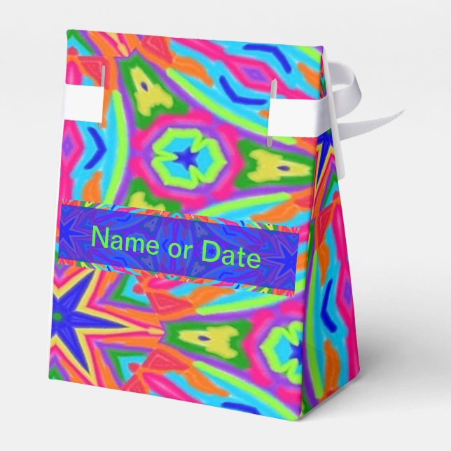 Magic Marker Stars Favour Box (Back Side)