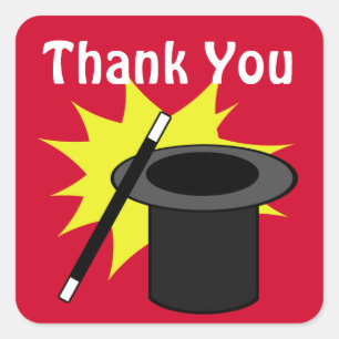 Magic Me Magician's Hat Square Sticker