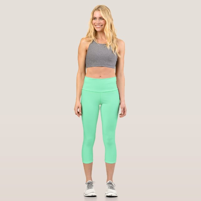 Magic Mint Capri Leggings (Front)