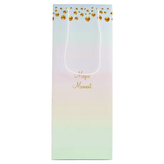 Magic Moment & Gold Confetti Wine Gift Bag (Front)