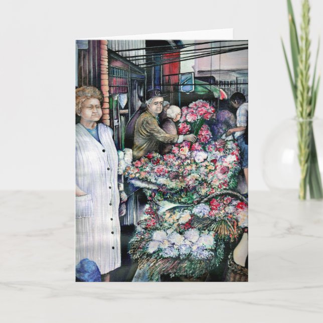 Magic Moment in Misloc Market Hungary Greeting Car Card (Front)