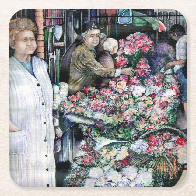 Magic Moment in Misloc Market Square Paper Coaster (Front)