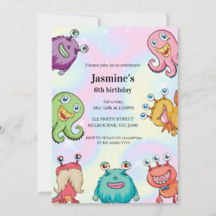 Magic Monsters Birthday Invitation