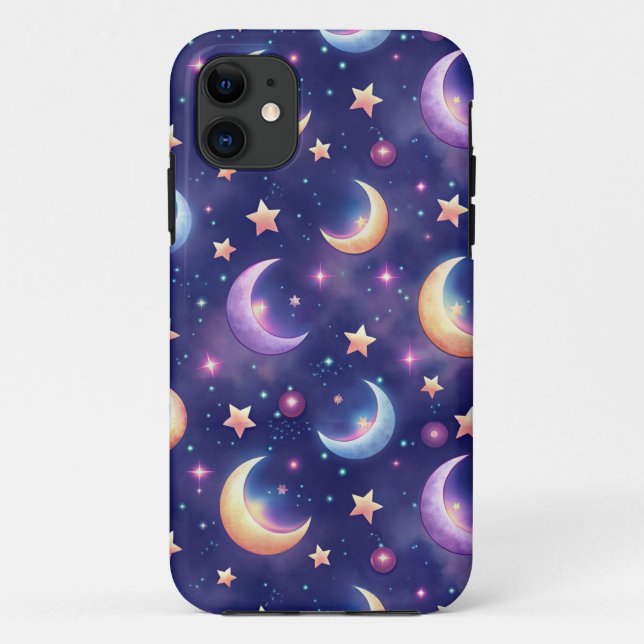 Magic Moon and Stars Case-Mate iPhone Case (Back)