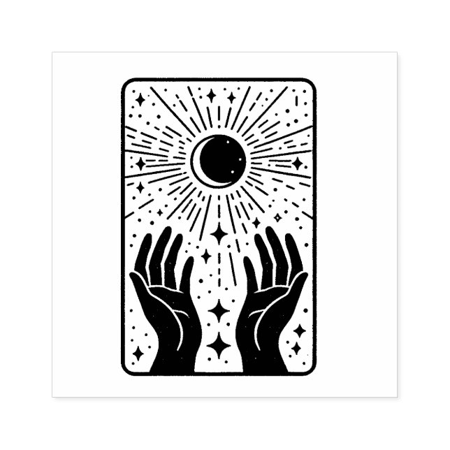 Magic Moon Tarot Card Rubber Stamp (Imprint)