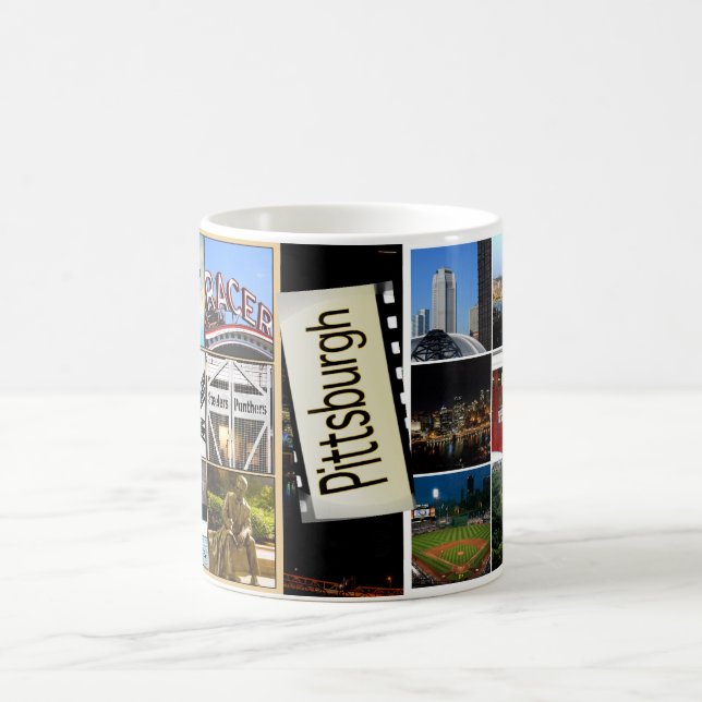 Magic Mug-Pittsburgh Image Appears when hot Magic Mug (Center)